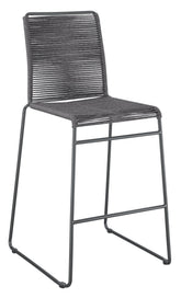 Coaster Kai Upholstered Bar Stools with Footrest (Set of 2) Charcoal and Gunmetal Model 192064